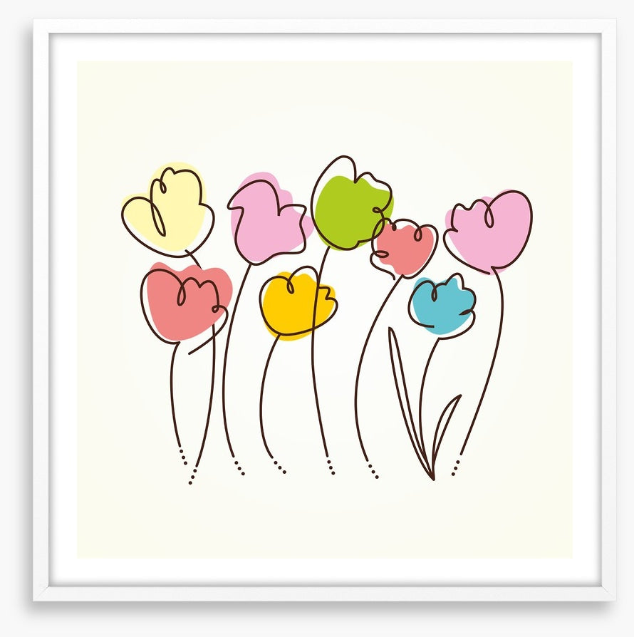 Eight tulips