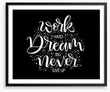 Never give up