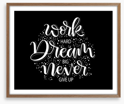 Never give up