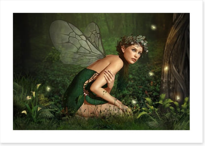 Forest nymph with fireflies