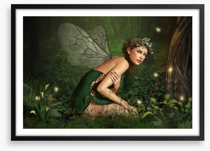 Forest nymph with fireflies