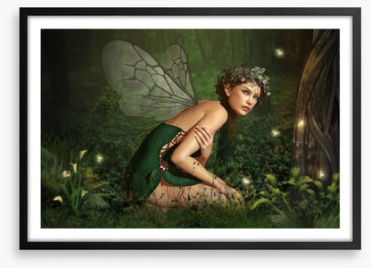 Forest nymph with fireflies