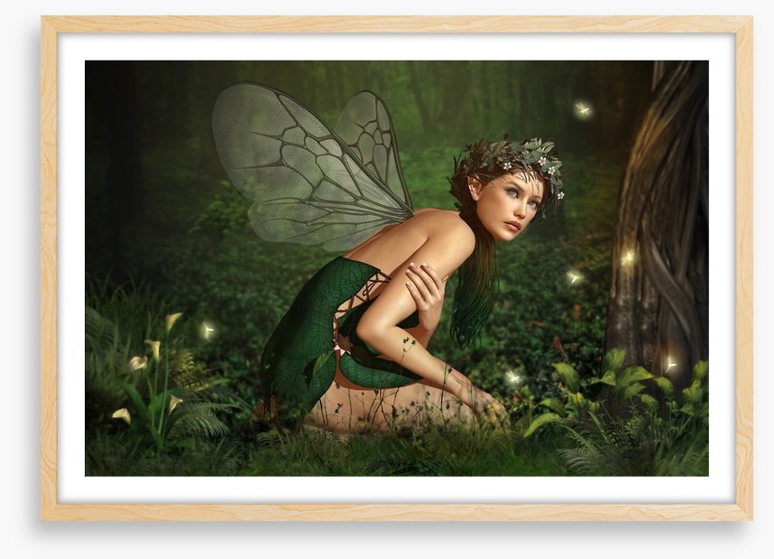 Forest nymph with fireflies