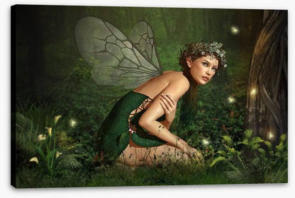 Forest nymph with fireflies