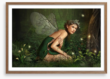 Forest nymph with fireflies