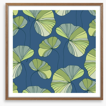 Water lily leaves