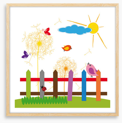 Garden fence birds