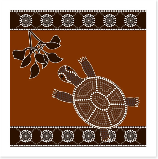 Turtle and leaves