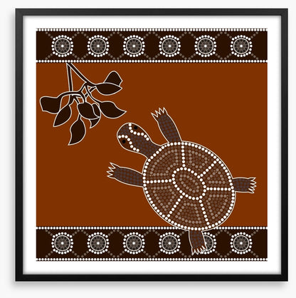 Turtle and leaves