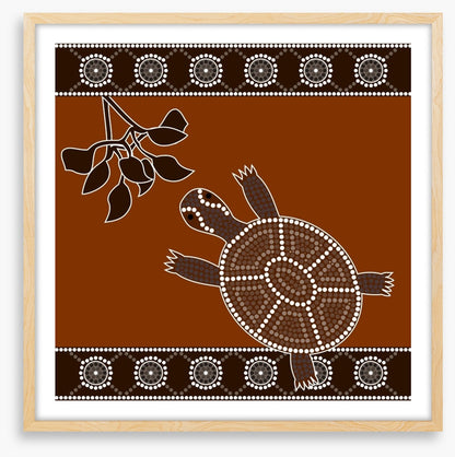 Turtle and leaves