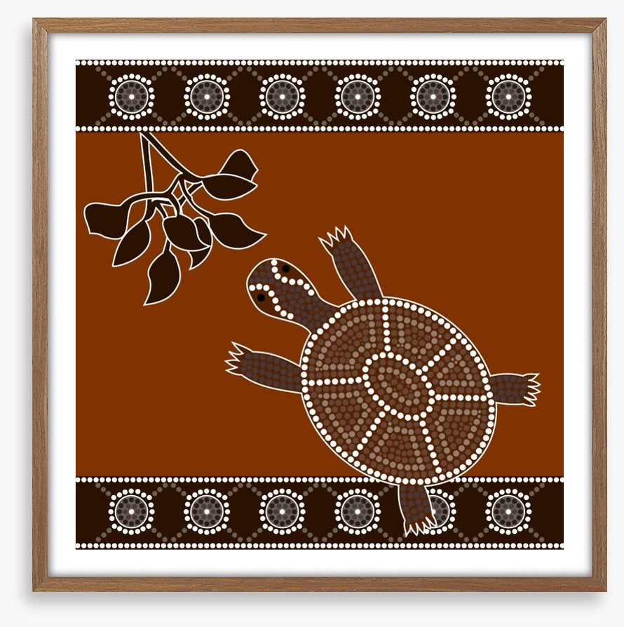 Turtle and leaves