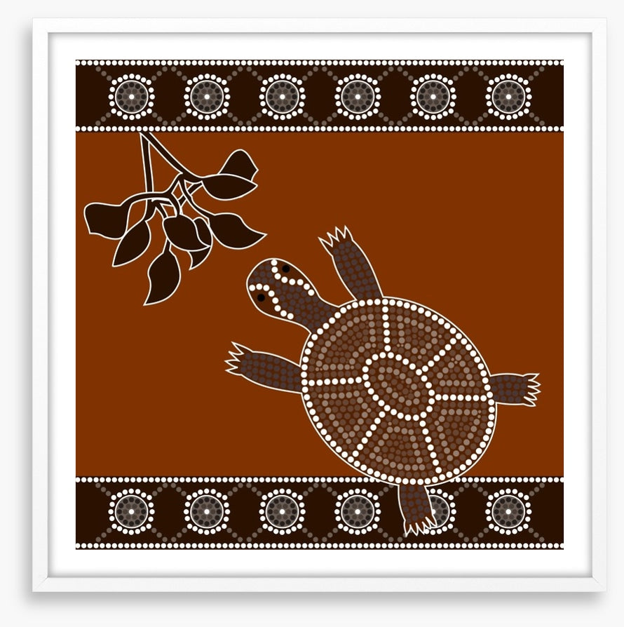 Turtle and leaves