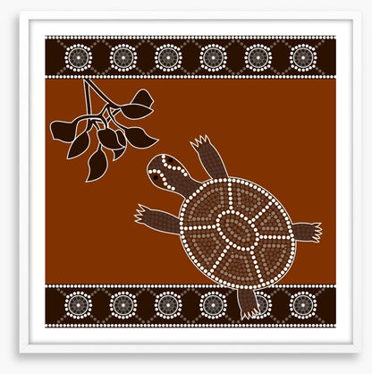 Turtle and leaves