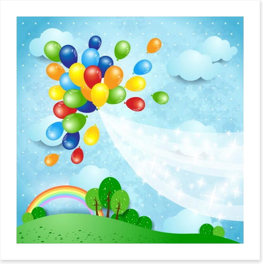 Rainbow balloons