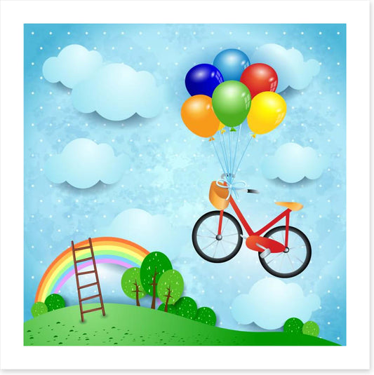 Bike and balloons