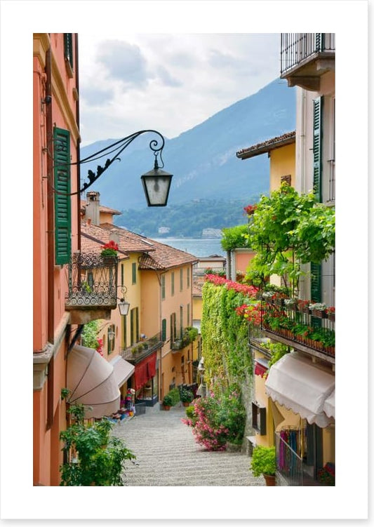 Village street in Lake Como, Italy
