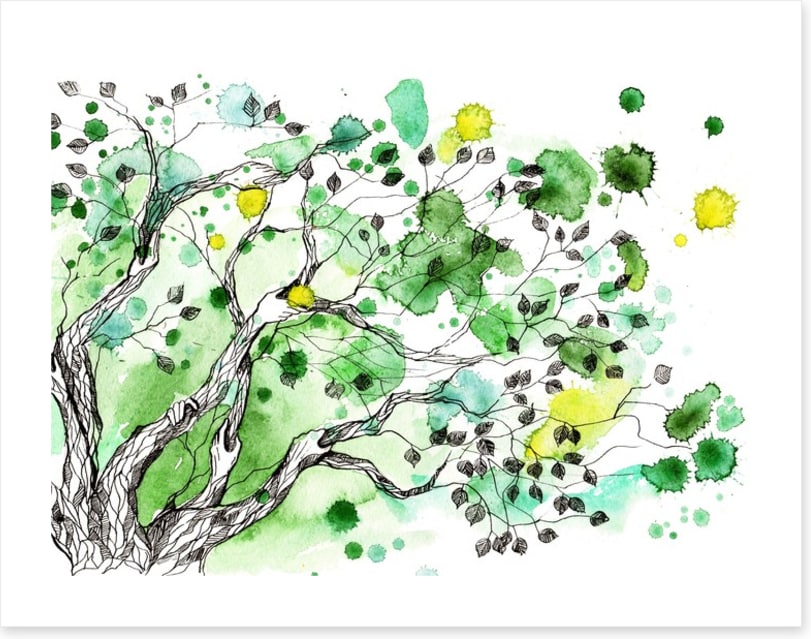 Spring splatter tree