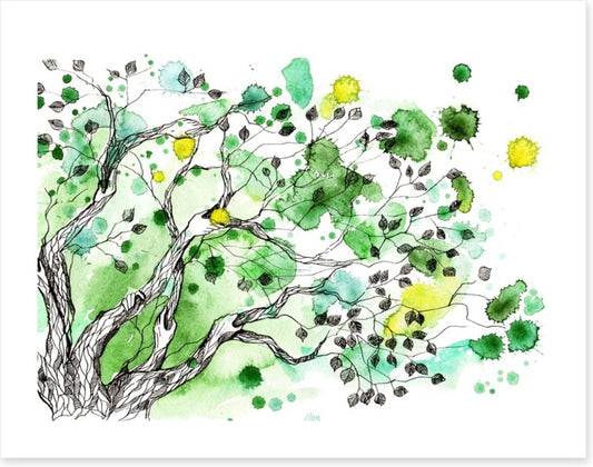 Spring splatter tree