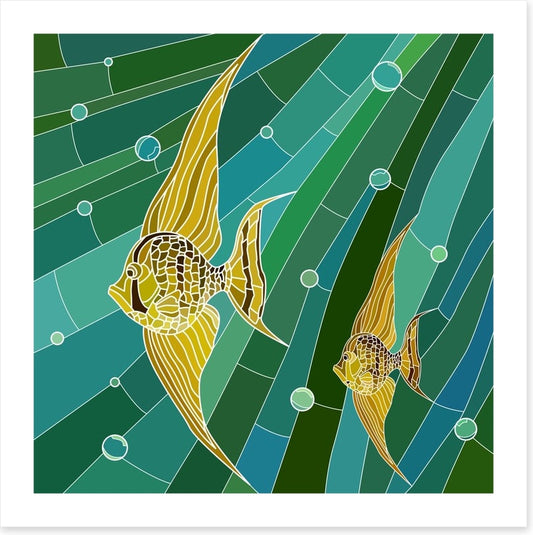 Yellow fish mosaic