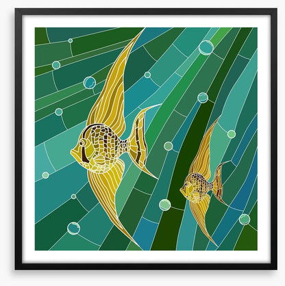 Yellow fish mosaic