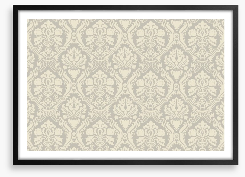 Creme floral muster