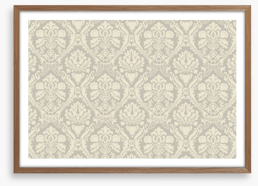 Creme floral muster
