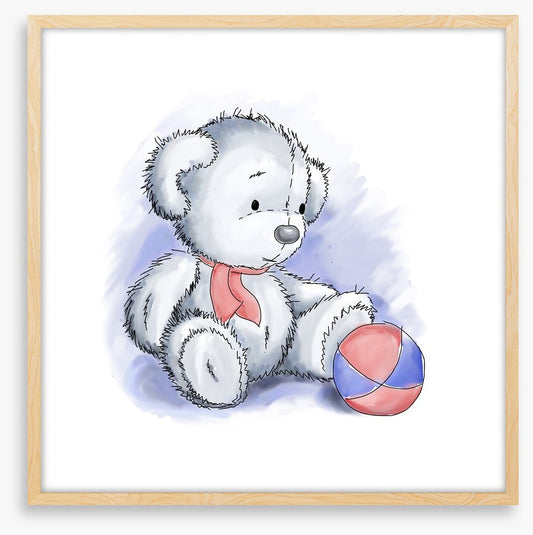 Blue bear and ball