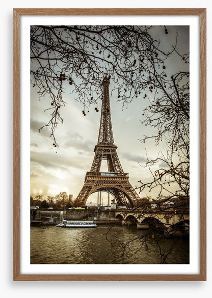 Eiffel tower from the Seine, France