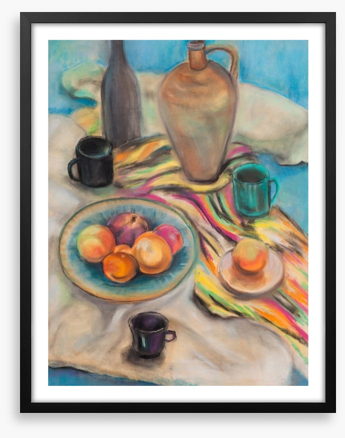 Pitcher and peaches