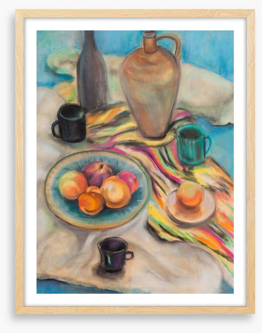 Pitcher and peaches