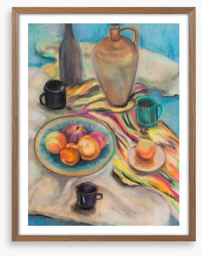 Pitcher and peaches