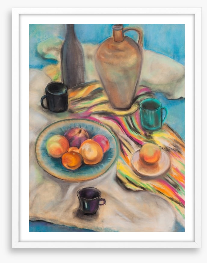 Pitcher and peaches