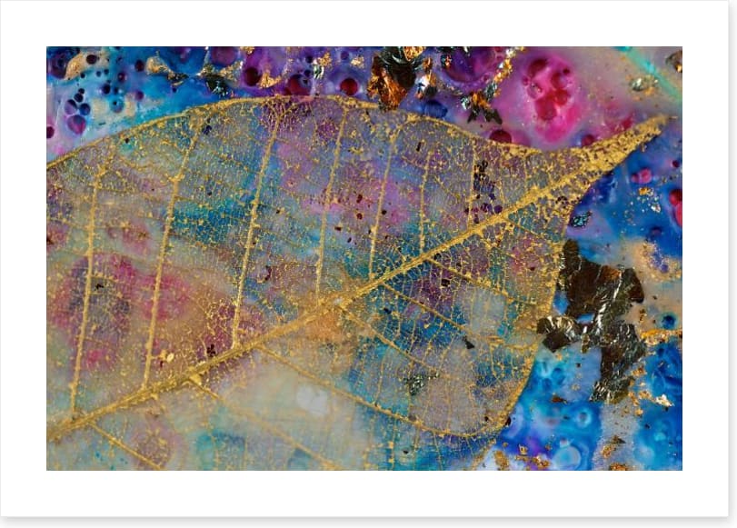 Gold filigree leaf