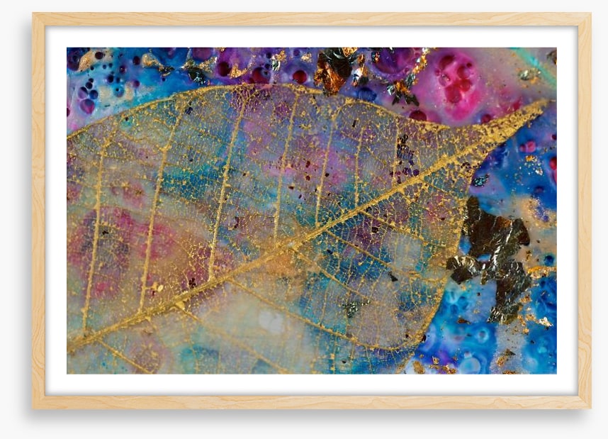 Gold filigree leaf