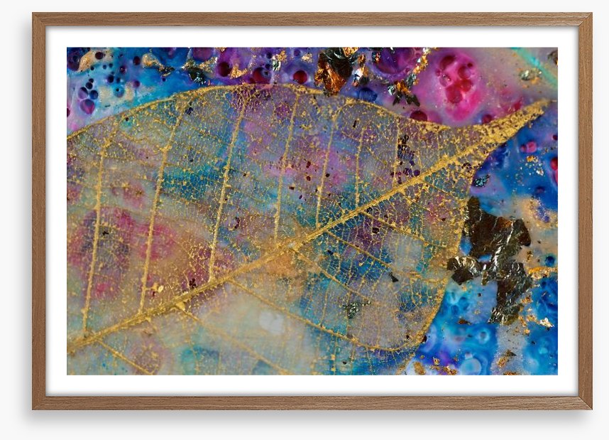 Gold filigree leaf