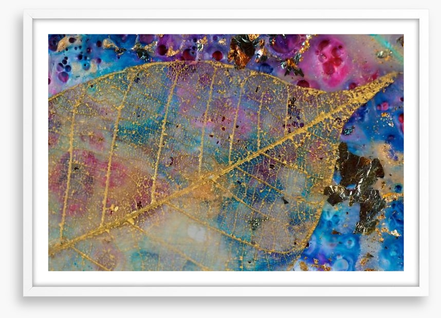 Gold filigree leaf