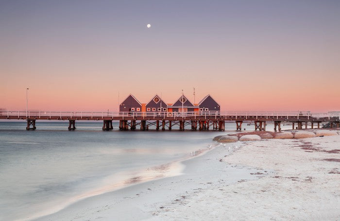 Busselton Jetty moonrise