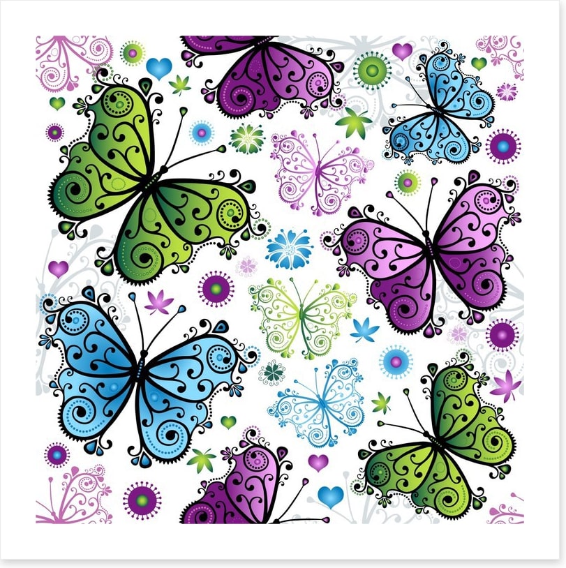 Butterfly swirls