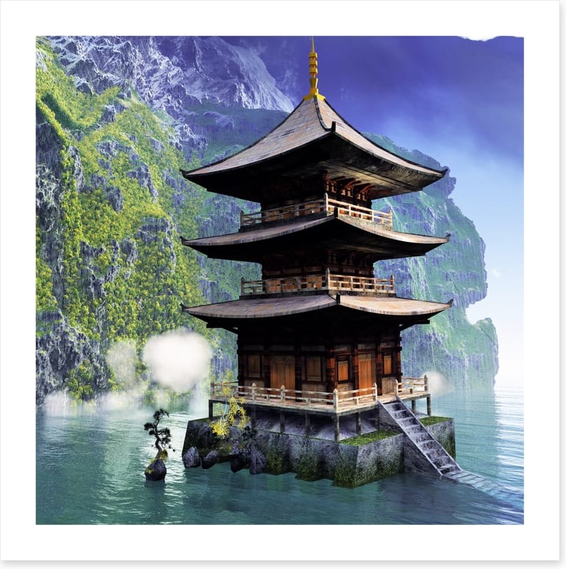 Buddhist temple in the mountains