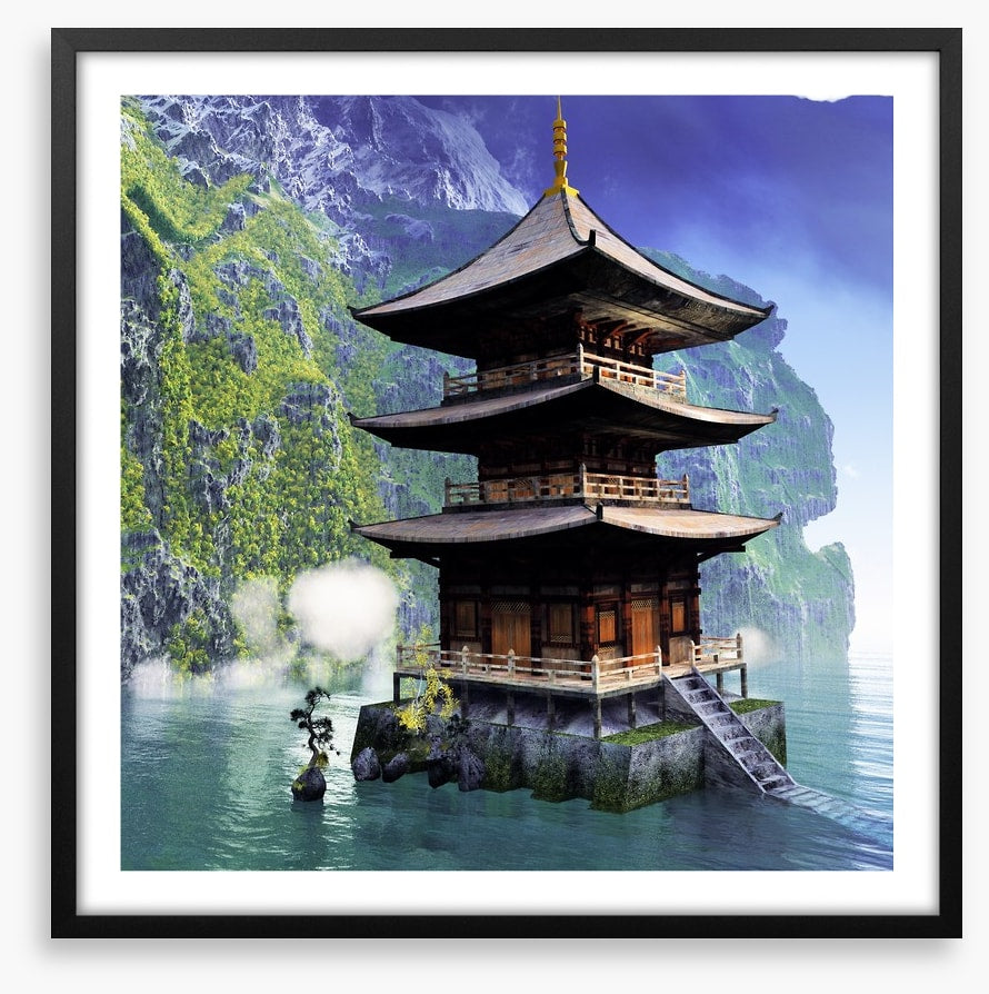 Buddhist temple in the mountains