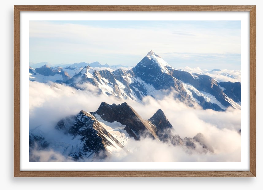 Mount Cook in the clouds