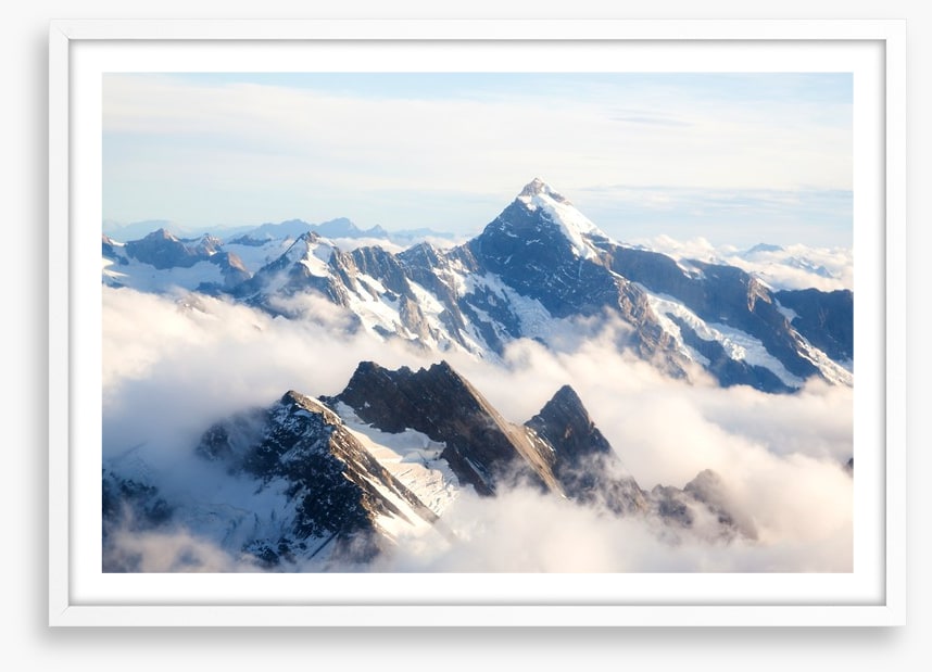 Mount Cook in the clouds