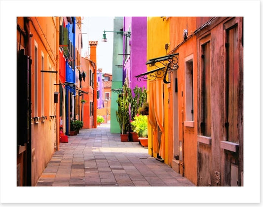 Colourful street in Burano
