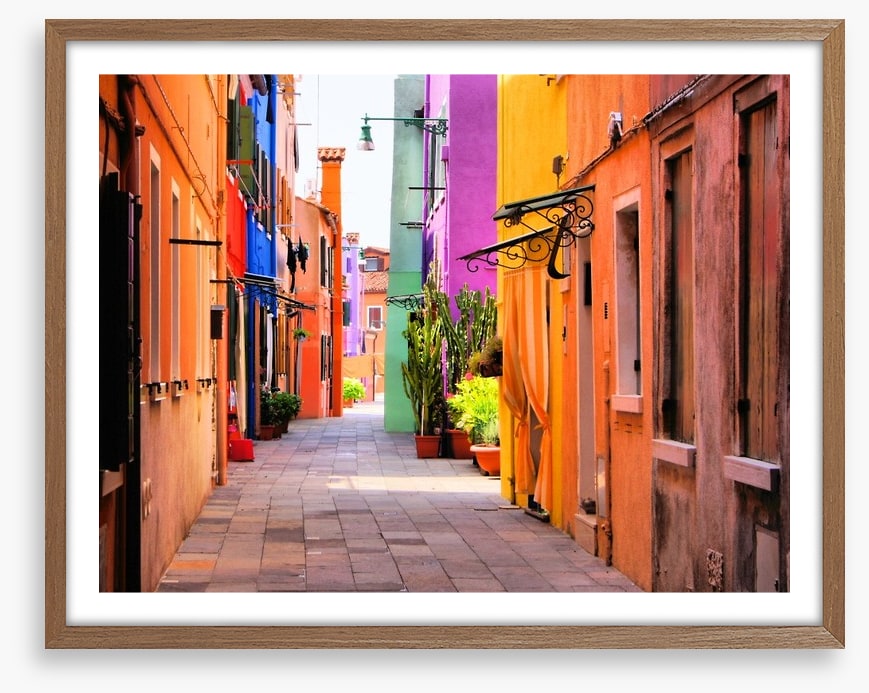 Colourful street in Burano