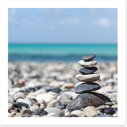 Zen balanced stones