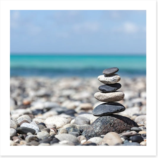 Zen balanced stones