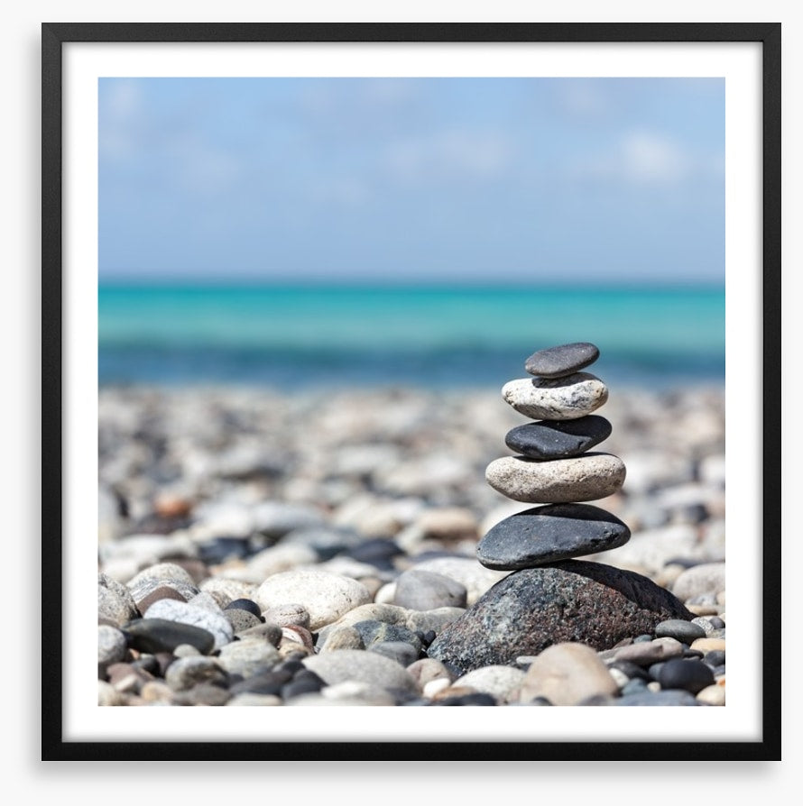 Zen balanced stones