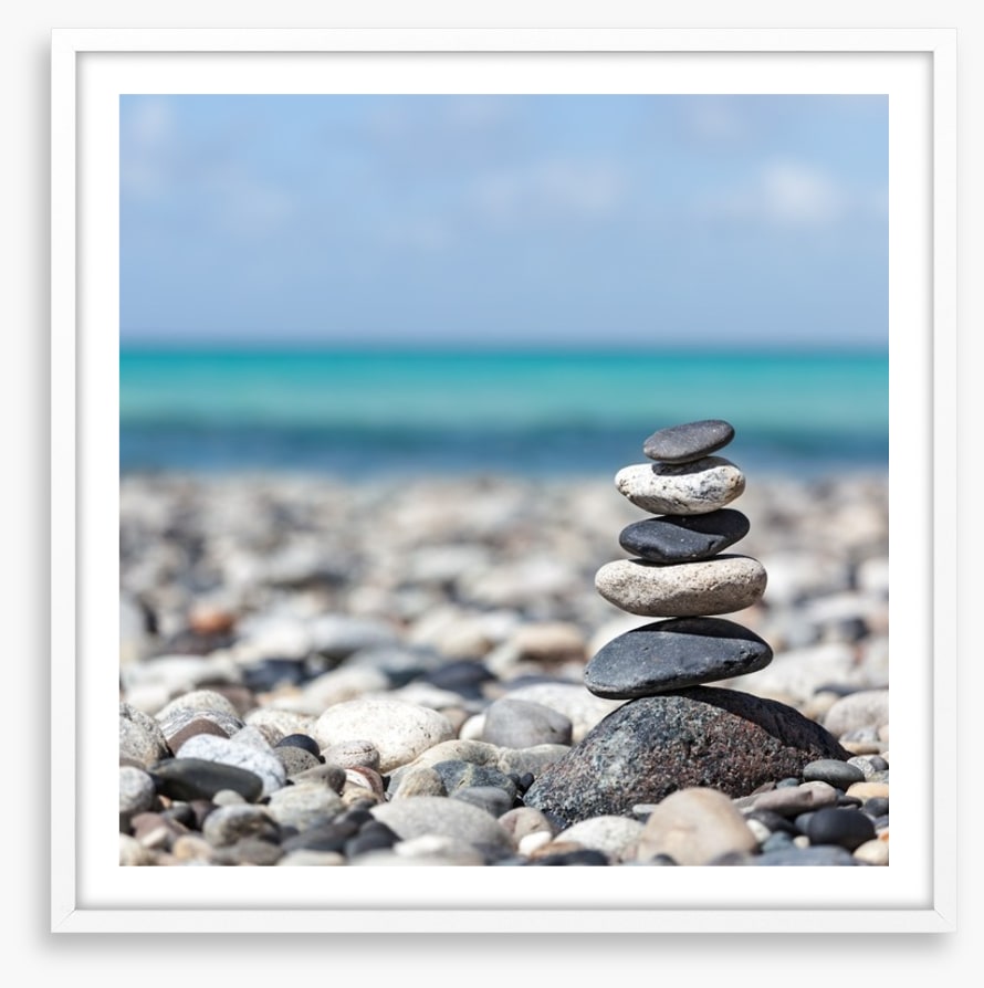 Zen balanced stones