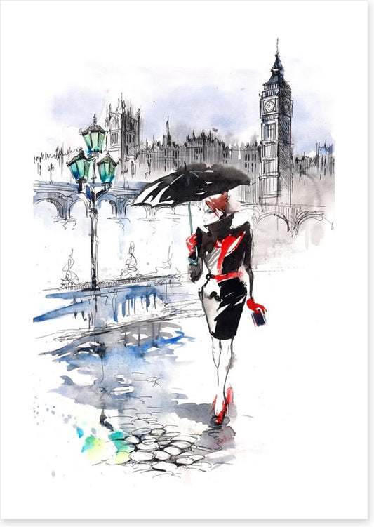 Strolling in the rain
