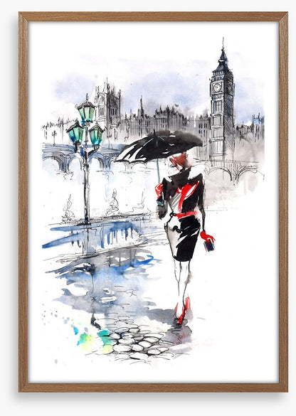 Strolling in the rain